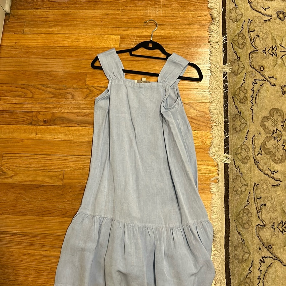 Ann Taylor Loft Light Blue Linen Dress Coverup